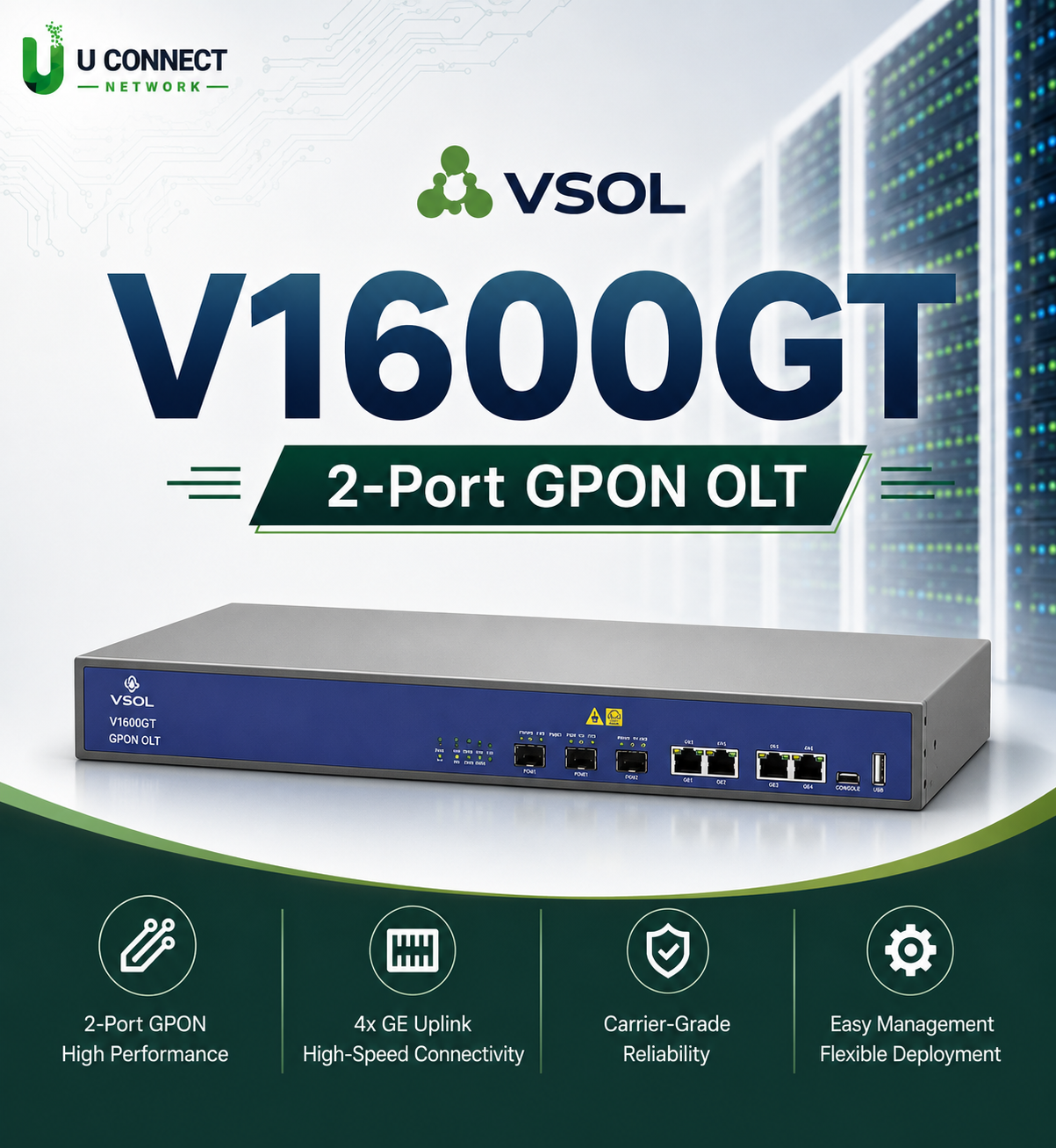 VSOL V1600GT 2-Port GPON OLT