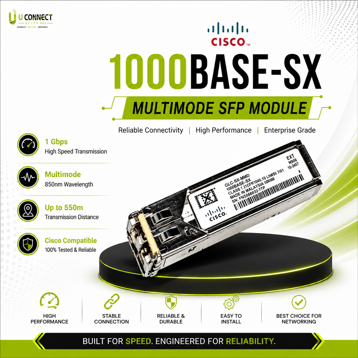 Cisco 1000BASE-SX Multimode SFP Module