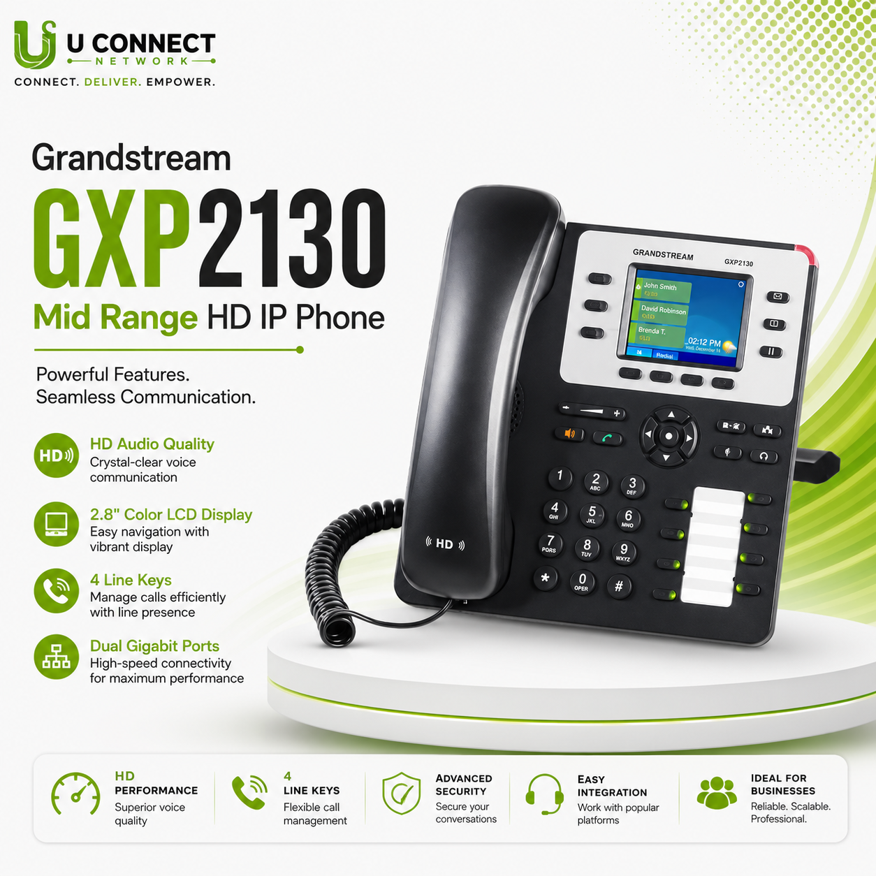 Grandstream GXP2130 Mid Range HD IP Phone
