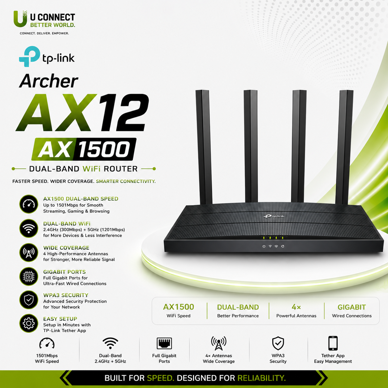 TP-Link Archer AX12 AX1500 Dual-Band WiFi Router