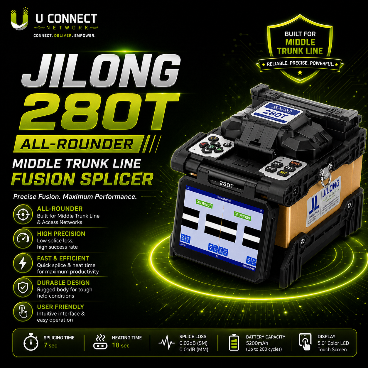 Jilong 280T All-Rounder Middle Trunk Line Fusion Splicer