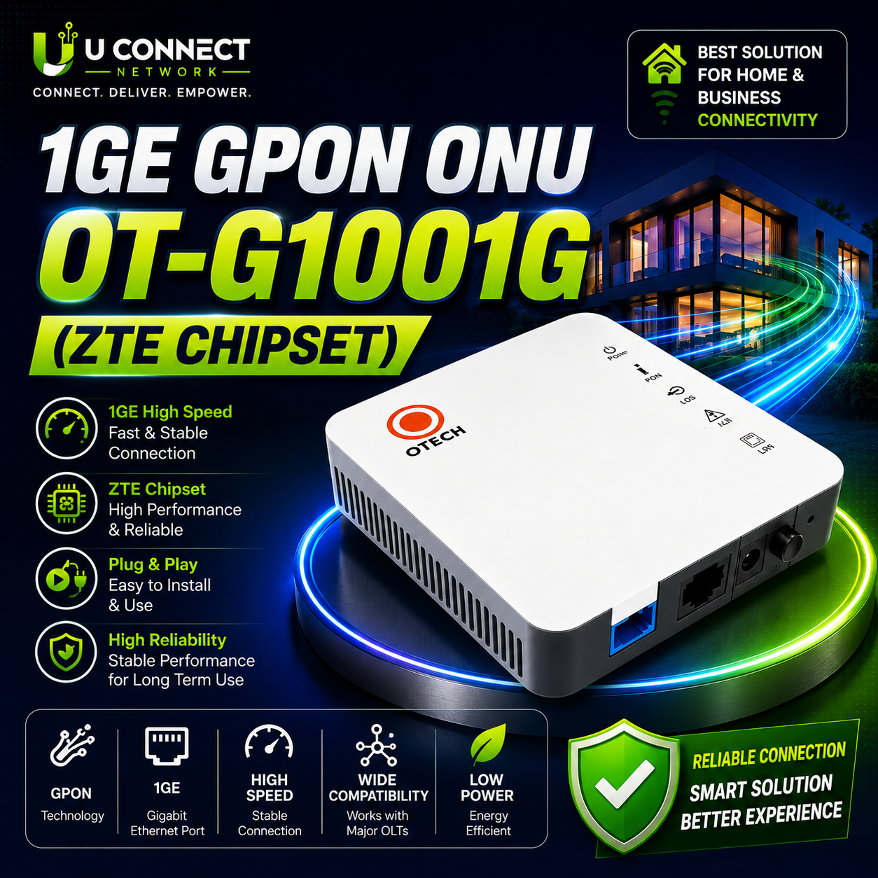 1GE GPON ONU OT-G1001G (ZTE Chipset)