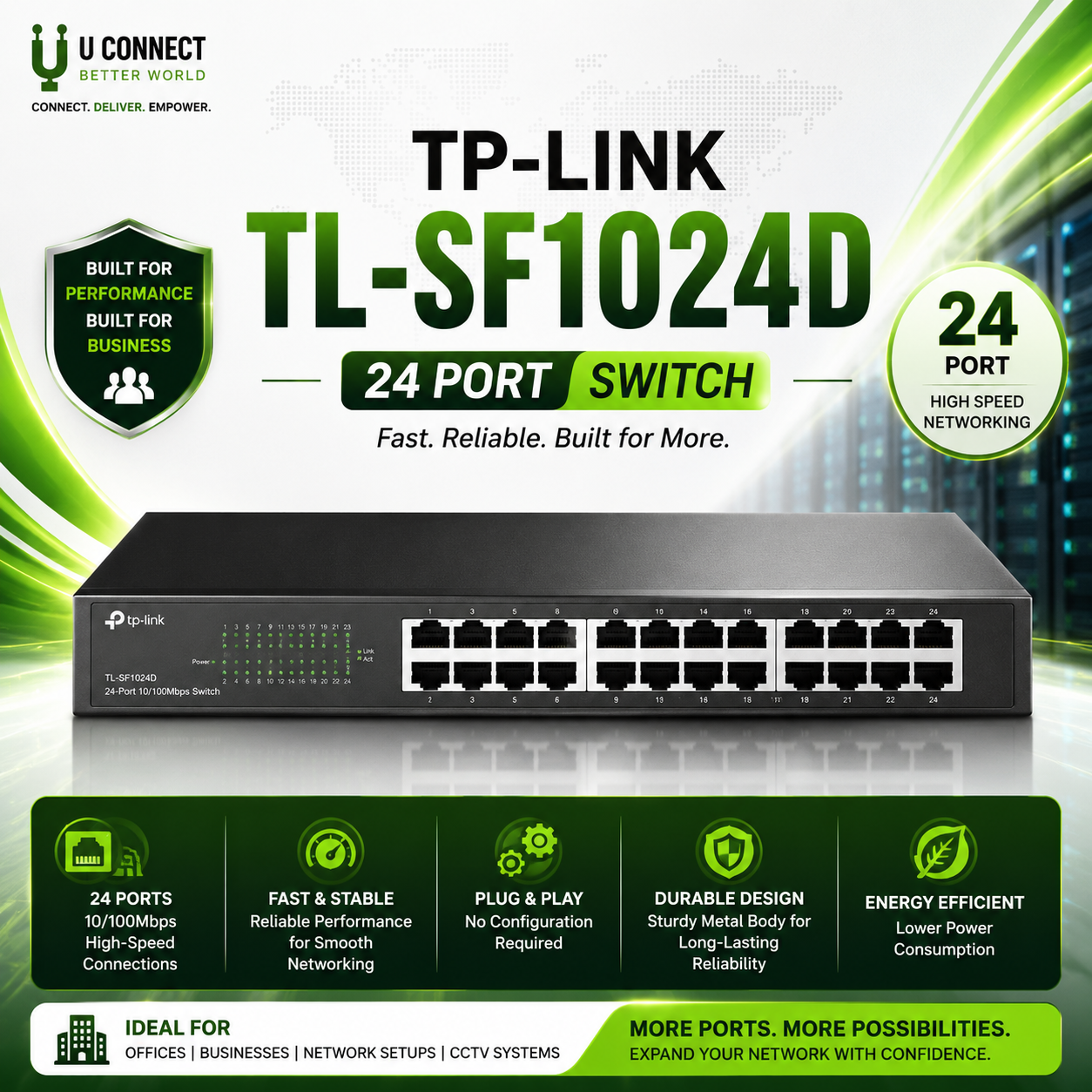 TP-Link TL-SF1024D 24 Port Switch