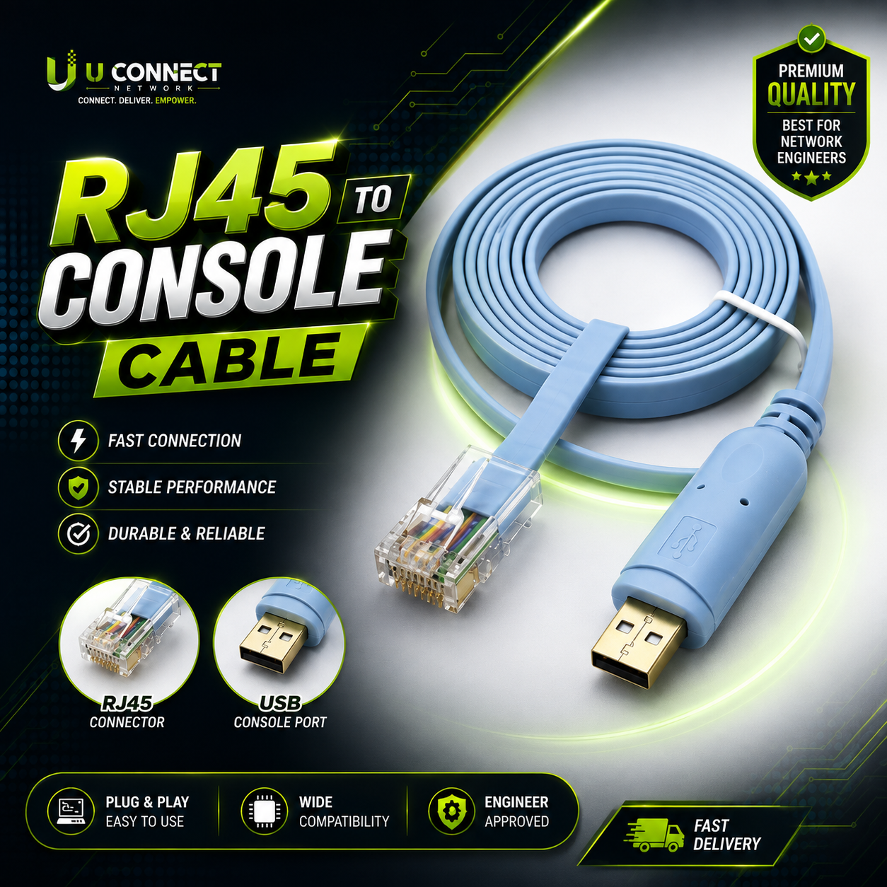 RJ45 To Console Cable