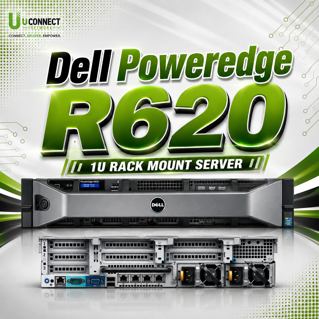 Dell Poweredge R620 1U Rack Mount Server