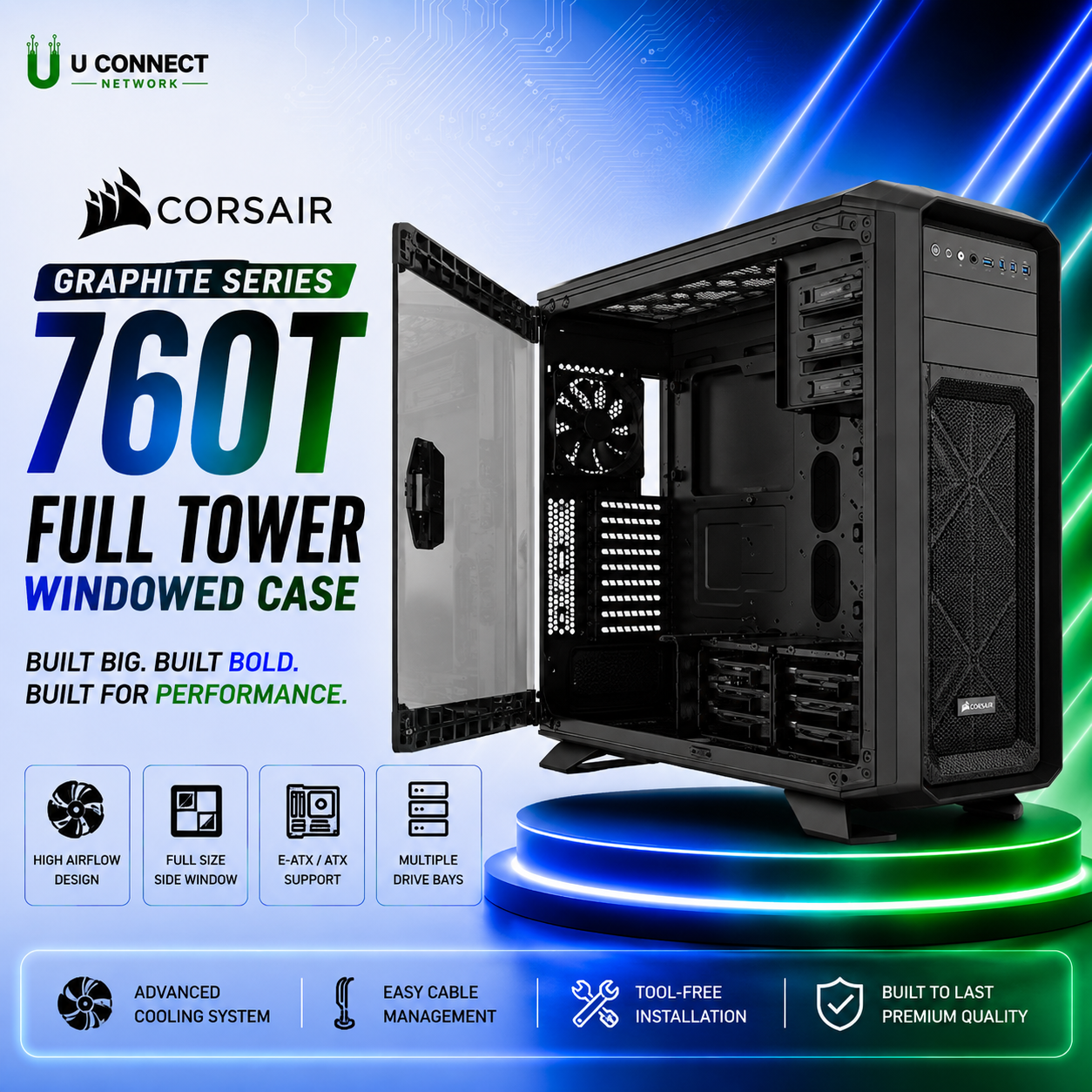 Corsair Graphite Series 760T Full Tower Windowed Case